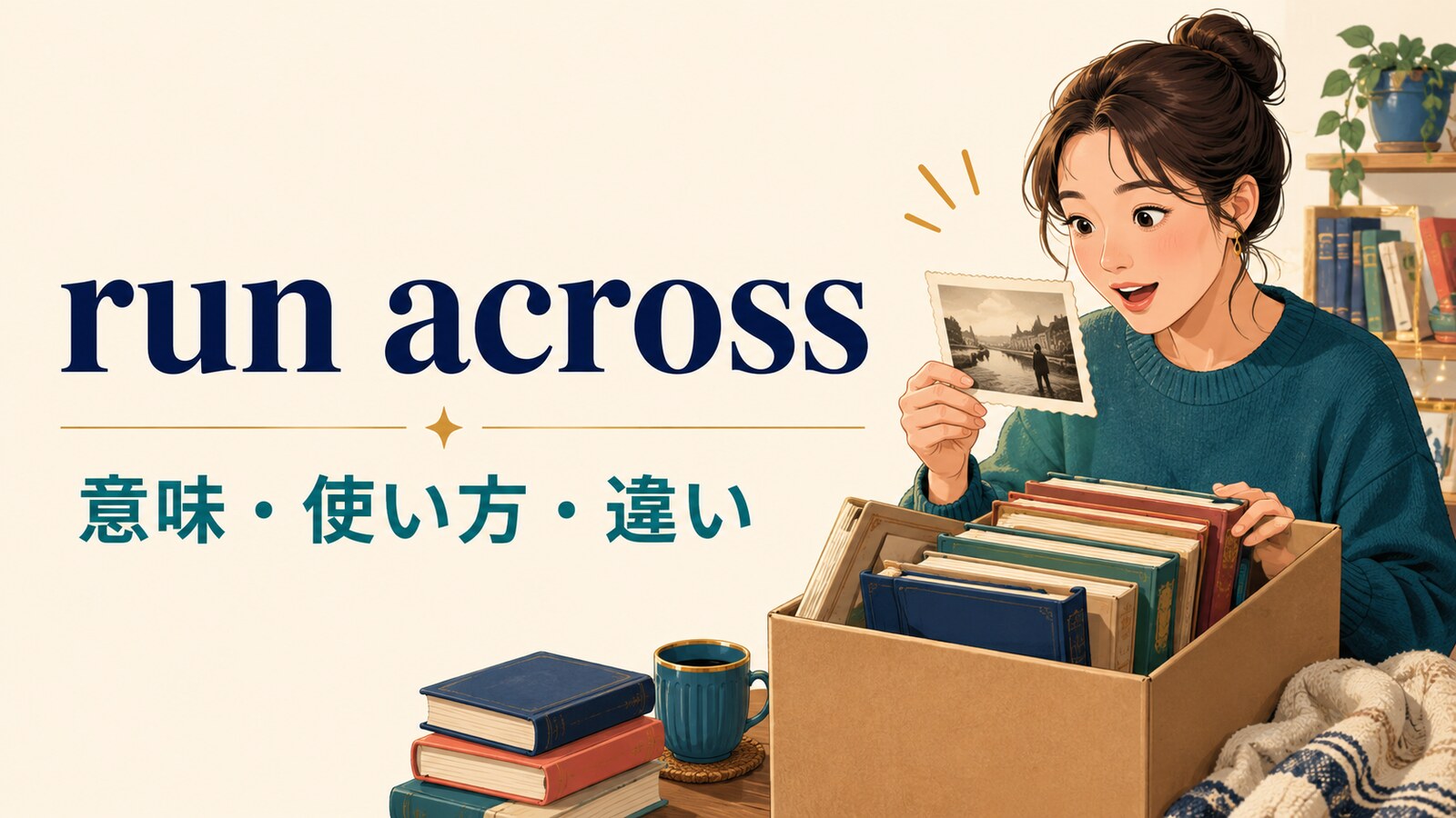 run acrossの意味は？「偶然見つける・出会う」の使い方とcome acrossとの違い