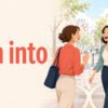 Run intoの偶然人に会う意味を表す英会話イラスト