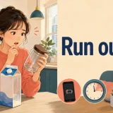 Run out ofの意味とコーヒーなどを使い果たすイメージのアイキャッチ