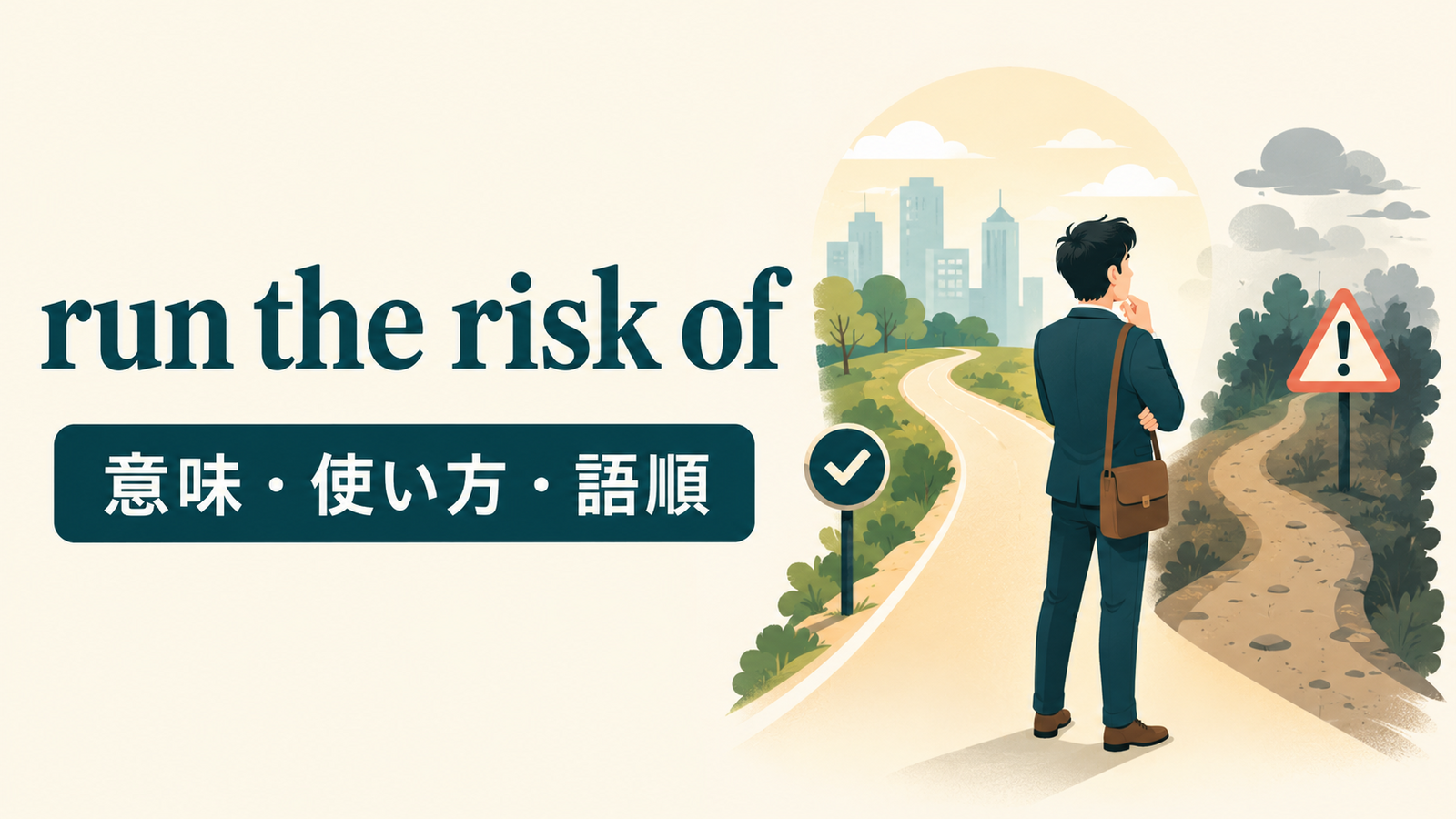 run the risk ofの意味は？「～する危険を冒す」の語順・使い方とat risk ofとの違い