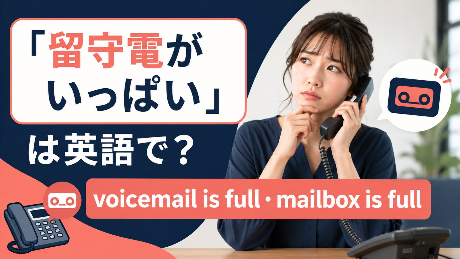 「留守電がいっぱい」は英語で？voicemail box・mailbox is fullの違い