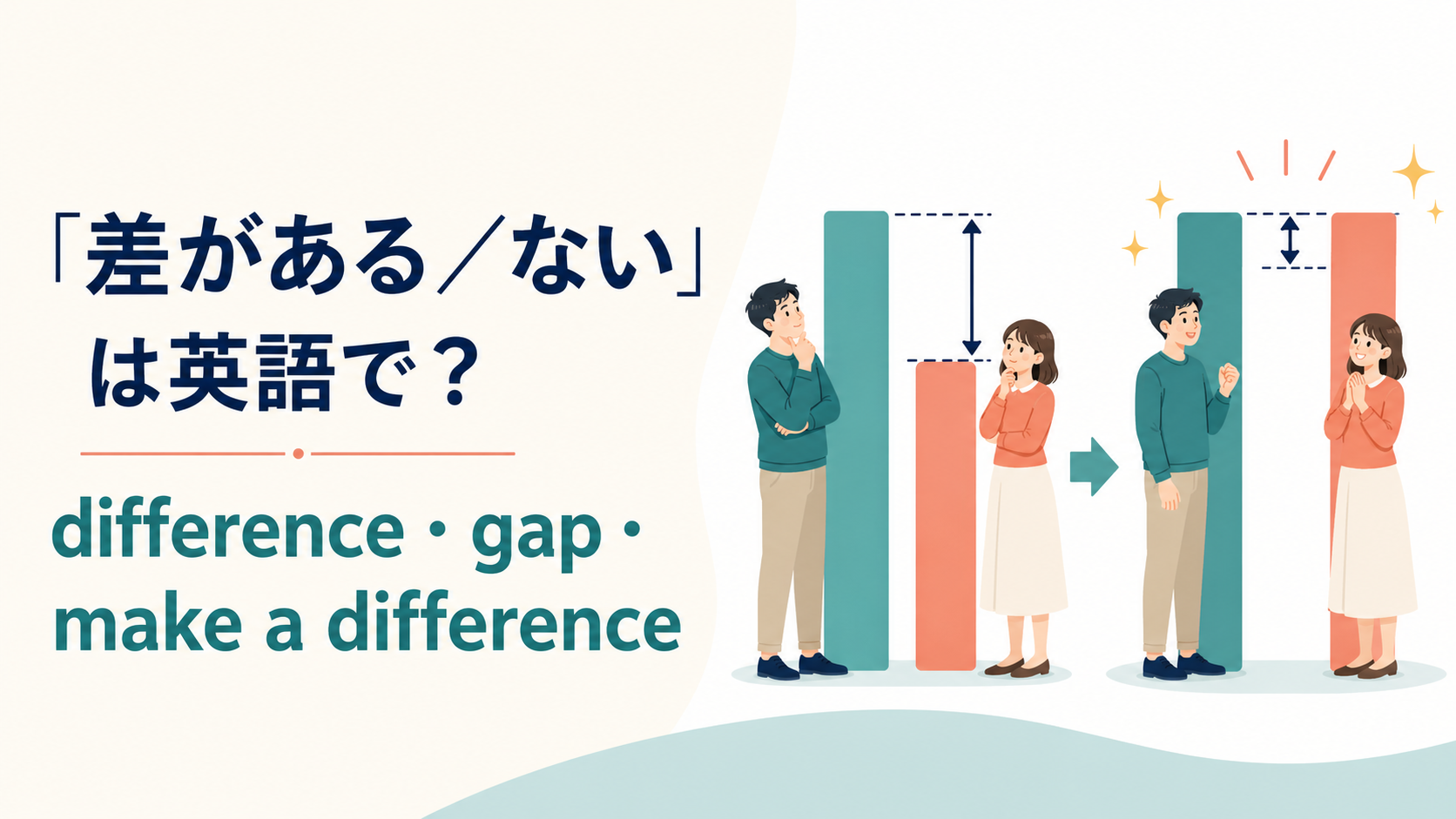 「差がある/ない」の英語表現