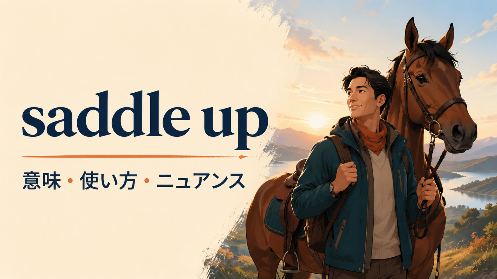 saddle upの意味は？「準備して行こう」の使い方・ニュアンスと例文