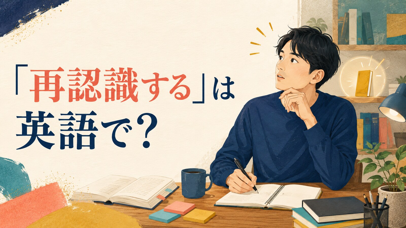 「再認識する」は英語で?realizeやbe reminded ofなどを解説する記事のアイキャッチ
