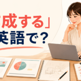 「作成する」は英語で?と大きく表示した英語学習記事のアイキャッチ