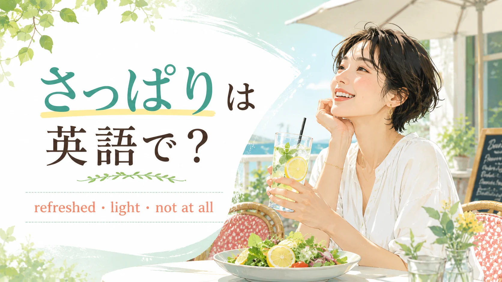 「さっぱり」は英語で?refreshed・light・not at allの違い