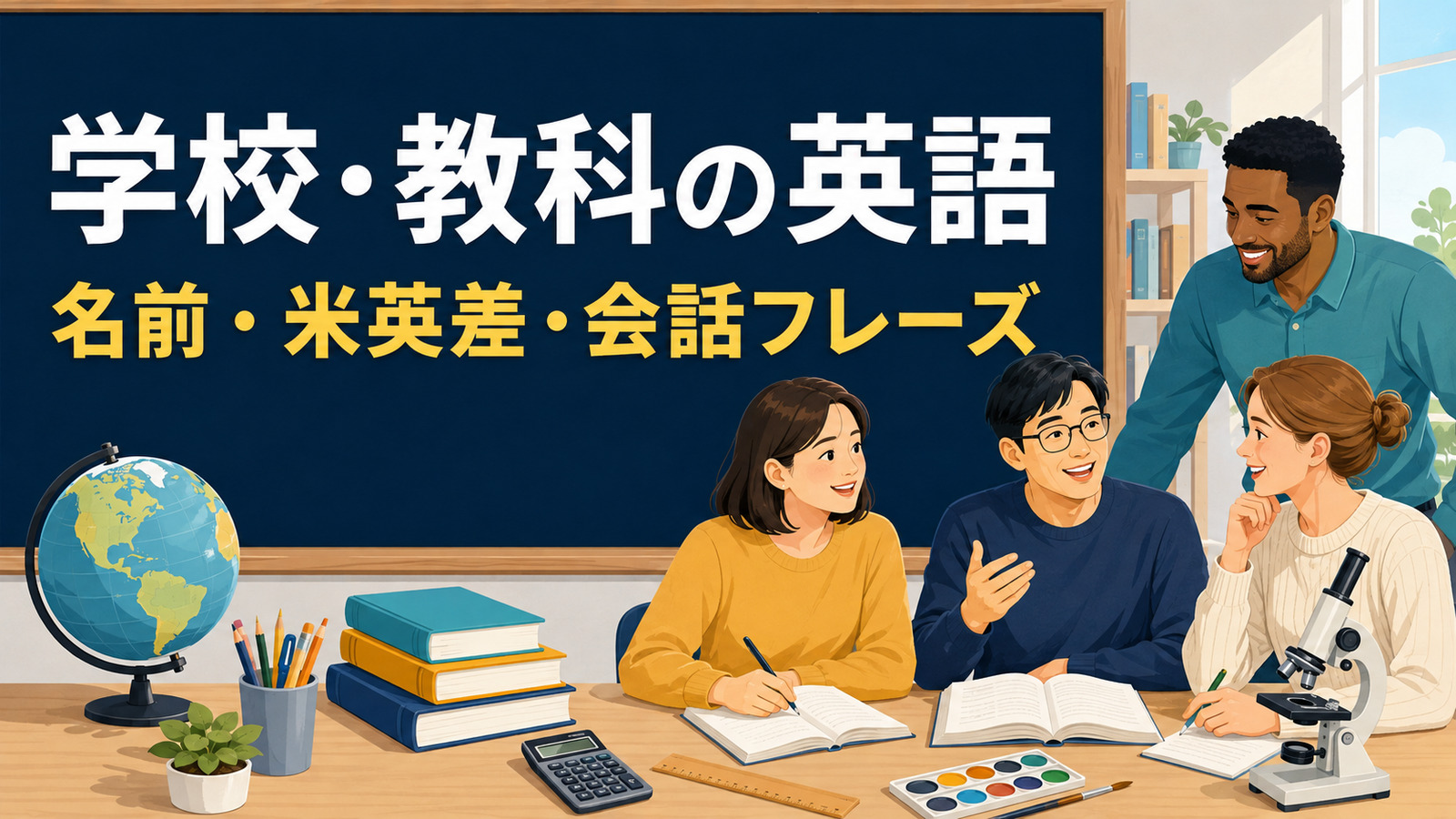 学校・教科の英語｜名前・米英差・会話フレーズ