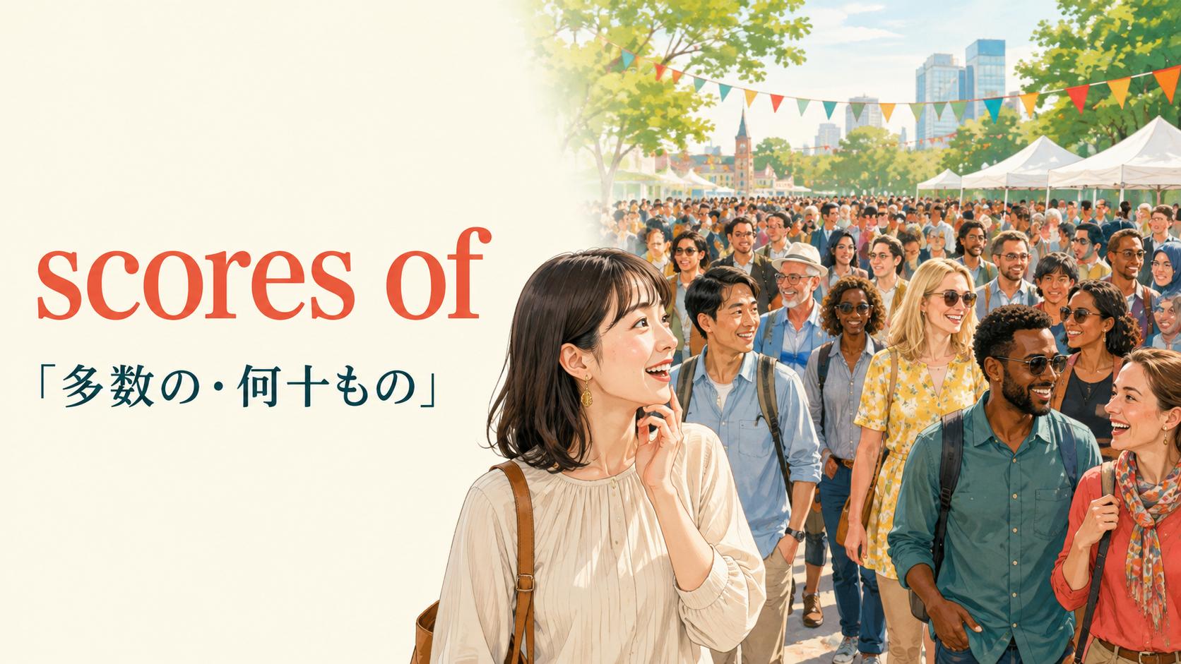 scores ofの意味は？「多数の・何十もの」の使い方と例文