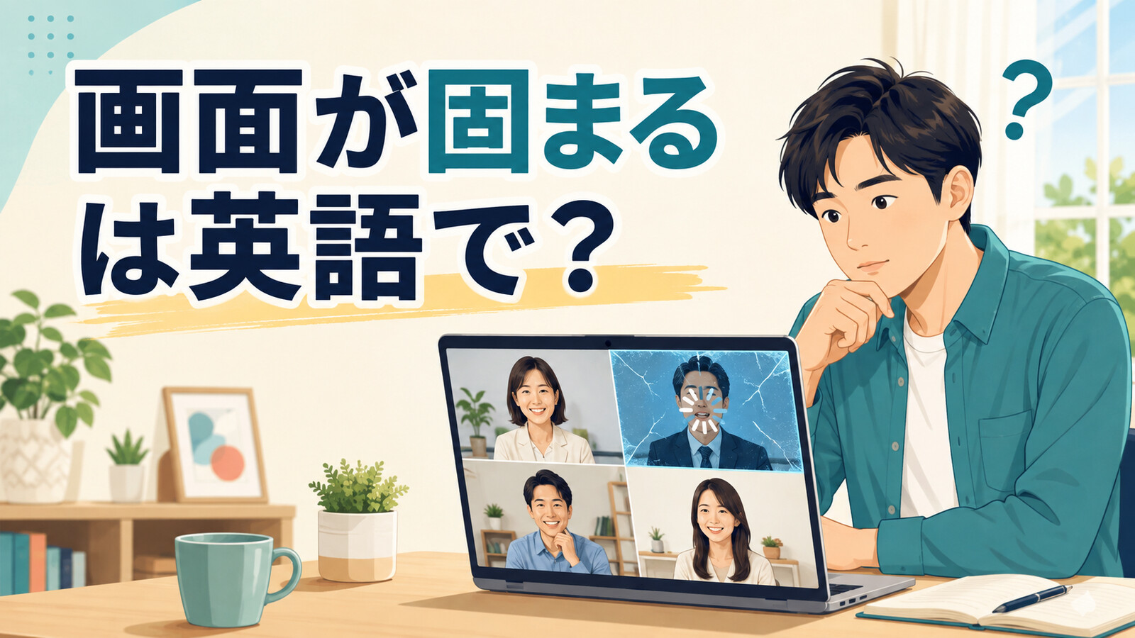「画面が固まる」は英語で？You’re frozen・screen frozeの違いと簡単な言い換え