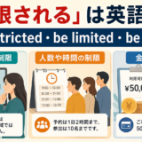 制限されるは英語で?be restricted・be limited・be capped