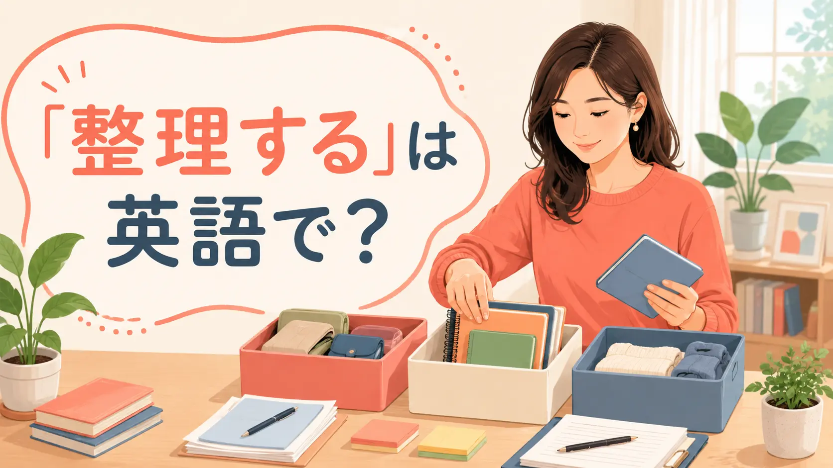 「整理する」は英語で？organize・sort・arrange・tidy upの違い