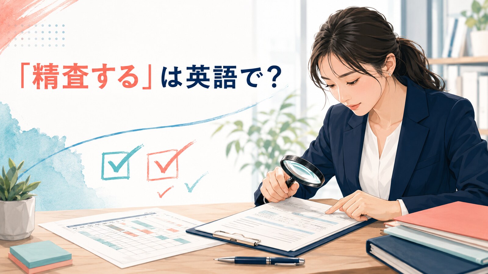 「精査する」は英語で？書類やデータを細かく確認する場面