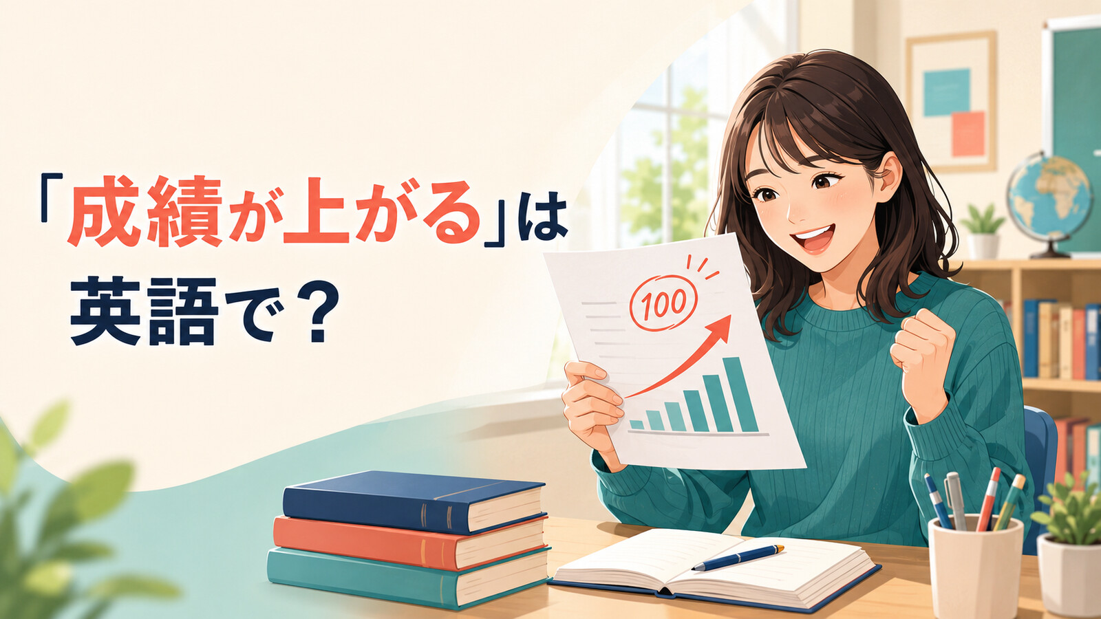 「成績が上がる」は英語で？improve・get better・bring up・go upの違い