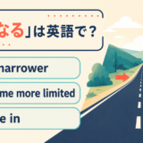 get narrower・become more limited・close in
