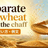 separate the wheat from the chaffの意味・使い方を解説するアイキャッチ画像