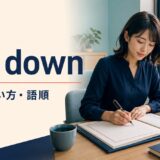 set downの意味・使い方・語順を解説するアイキャッチ画像