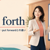 set forthの意味・使い方とput forwardとの違いを解説するアイキャッチ画像