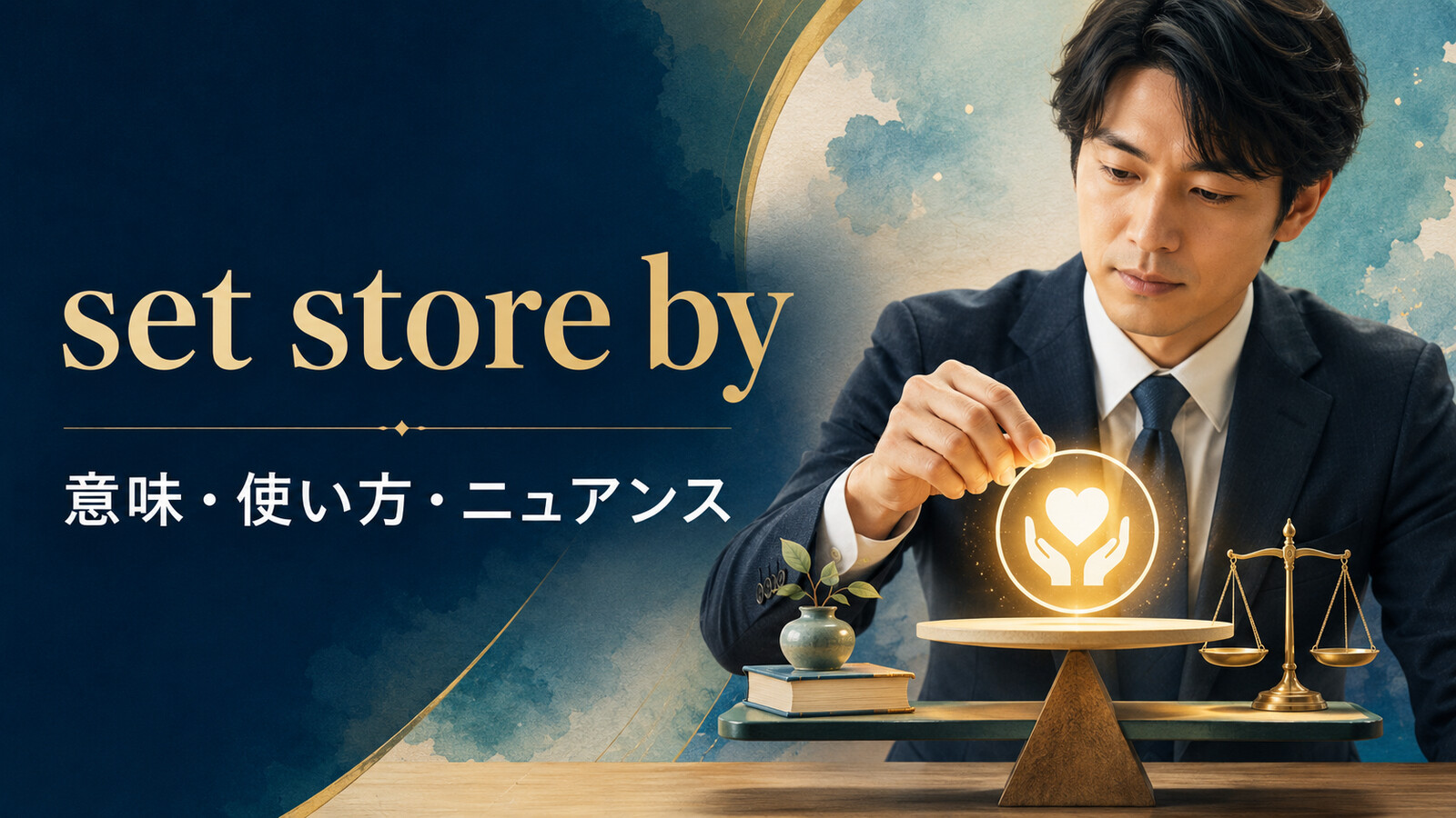 set store byの意味・使い方・ニュアンスを解説するアイキャッチ画像