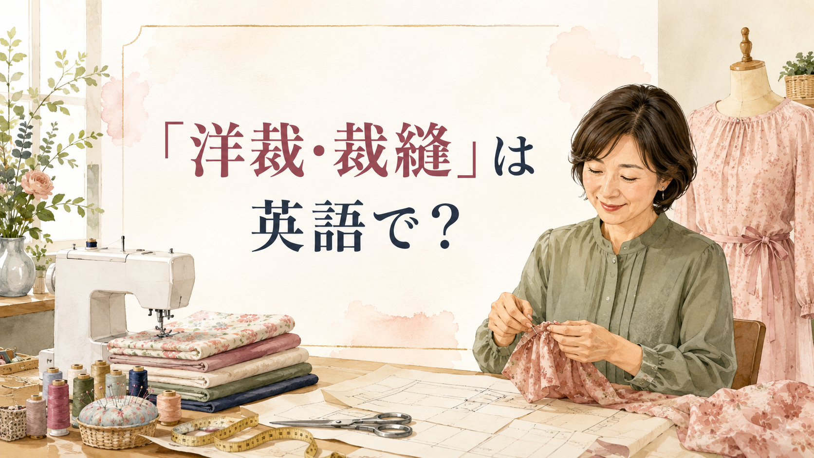 「洋裁・裁縫」は英語で？sewing・dressmaking・tailoringの違い