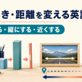 形・向き・距離を変える「○○にする」の英語