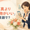 「写真より実物がいい」は英語で？It looks better in person.の使い方