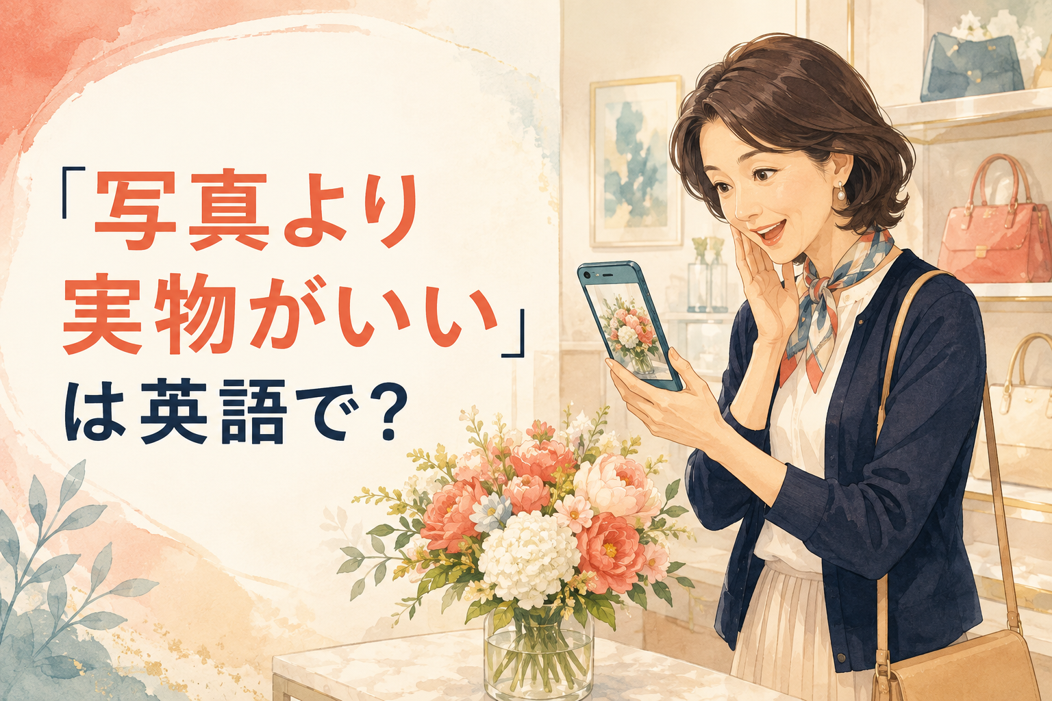 「写真より実物がいい」は英語で？It looks better in person.の使い方