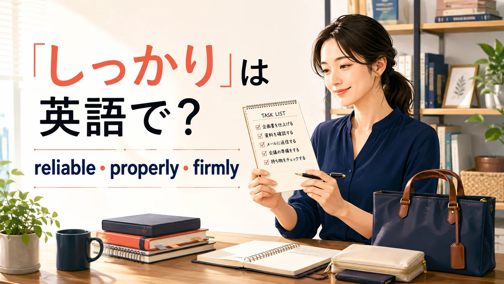「しっかり」は英語で？reliable・properly・firmlyの違い