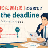「締め切りに遅れる」は英語でmiss the deadlineと表すアイキャッチ