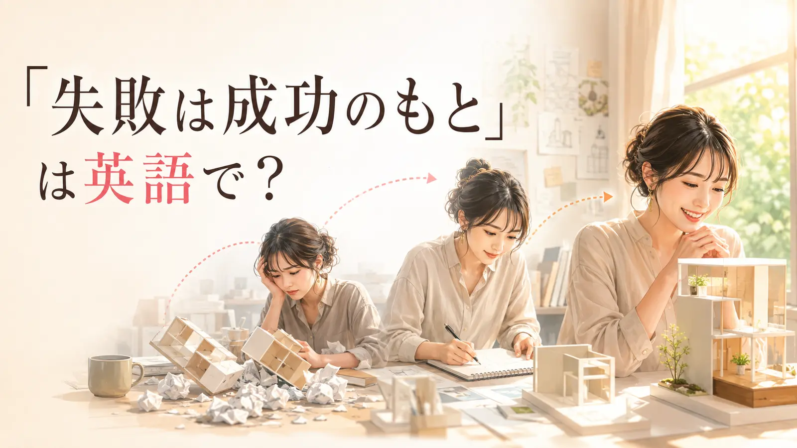 「失敗は成功のもと」は英語で?失敗から改善する女性