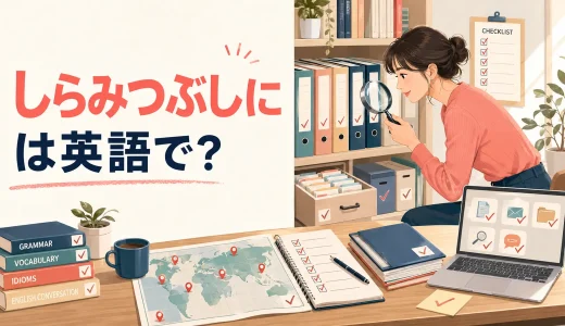 「しらみつぶしに」は英語で？search every inch・comb throughの違い