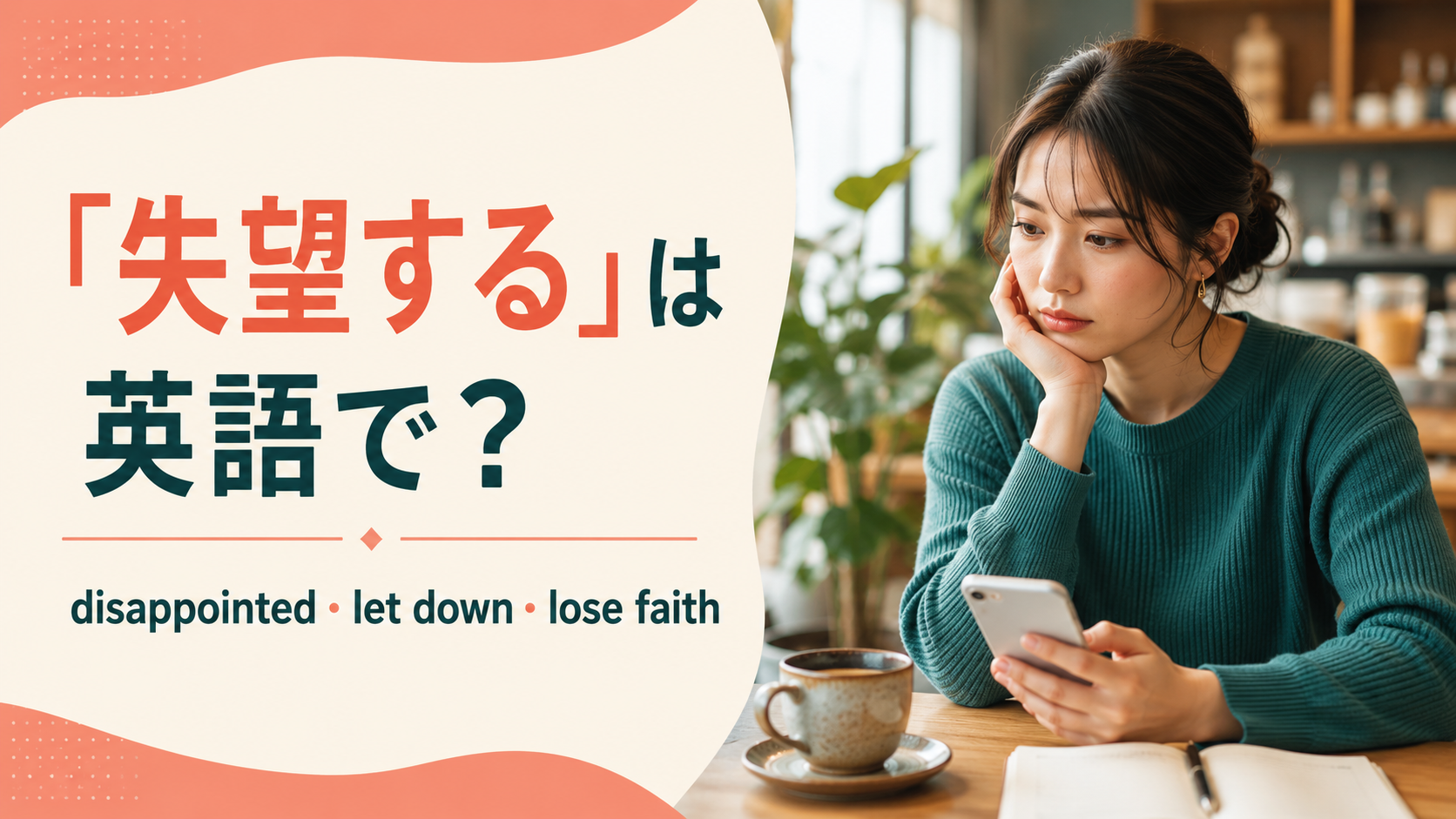 「失望する」は英語で？disappointed・let down・lose faithの違いと使い方