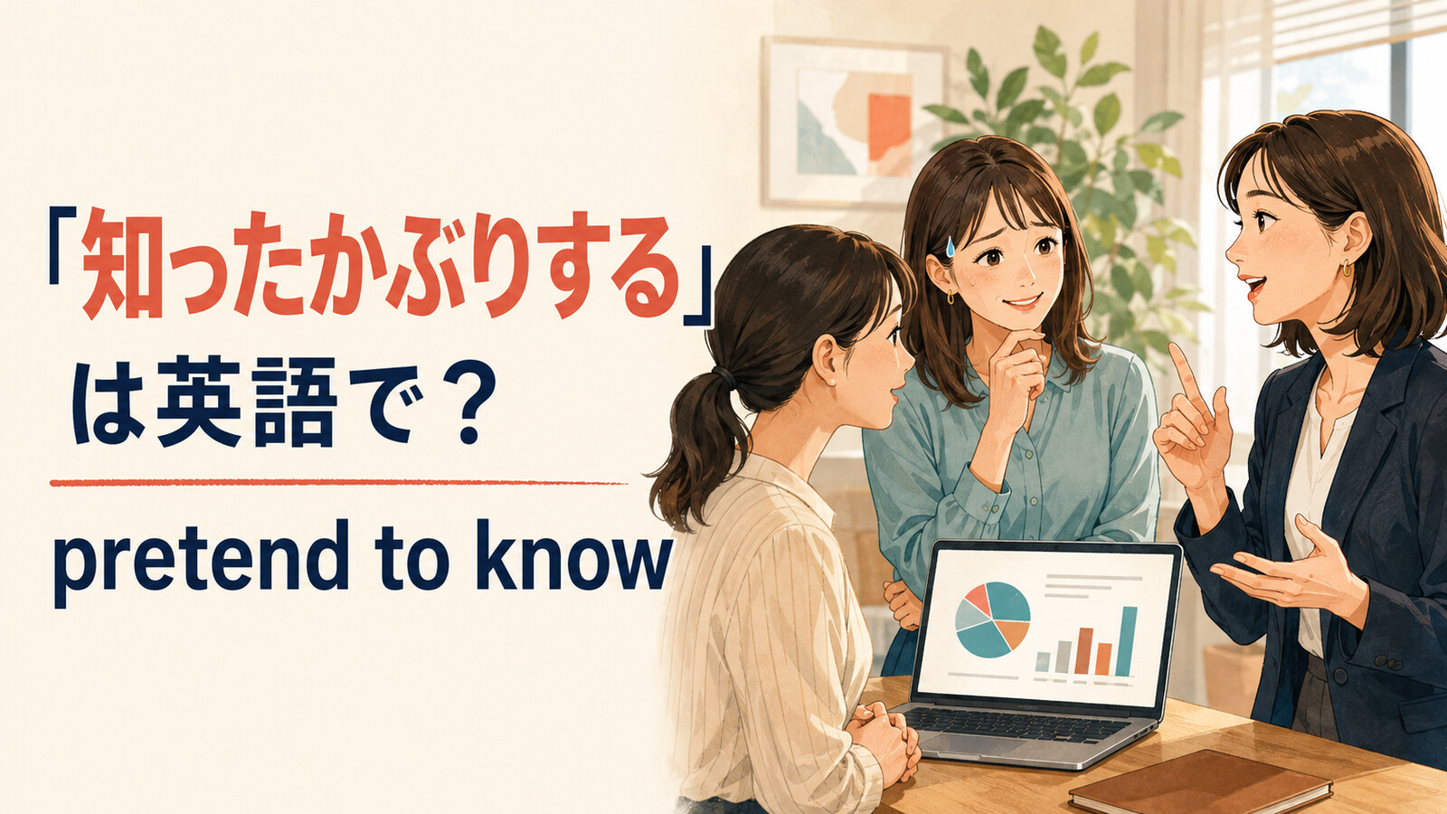 「知ったかぶりする」は英語で？pretend to knowの使い方と簡単な言い換え