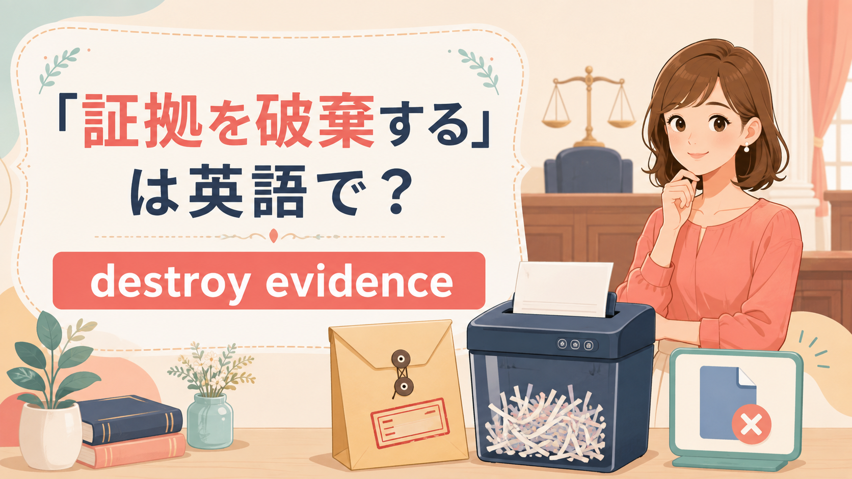 「証拠を破棄する」は英語で？destroy・dispose of・delete・spoliationの違い