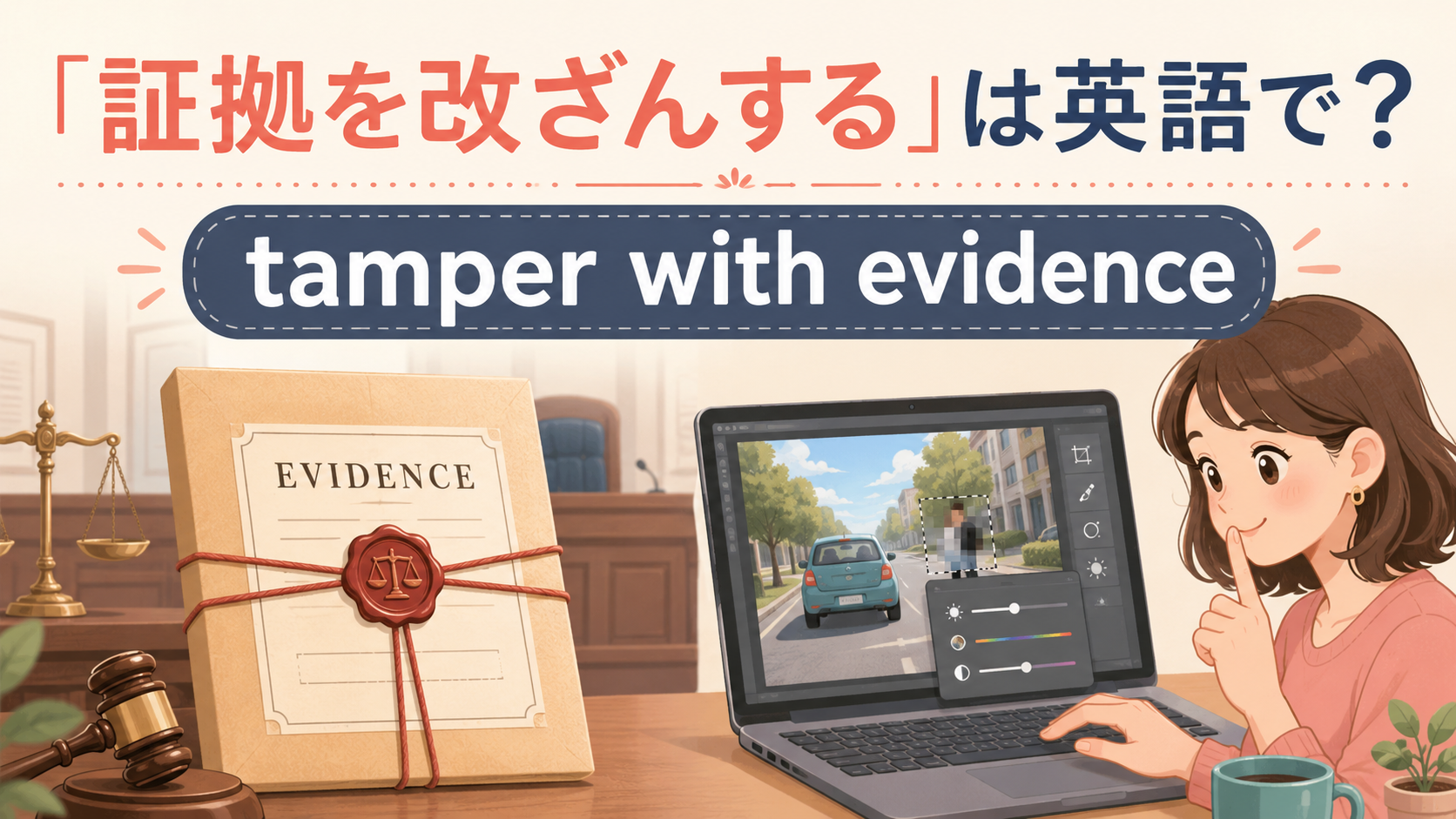 「証拠を改ざんする」は英語で？tamper with・falsify・fabricate・alter evidenceの違い