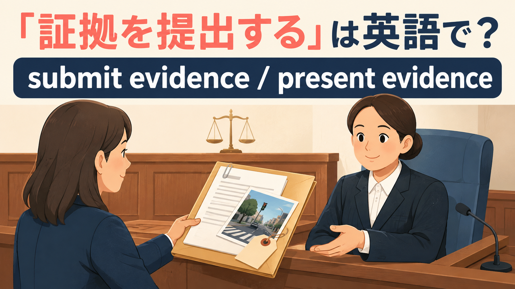 「証拠を提出する」は英語で？submit evidenceとpresent evidence
