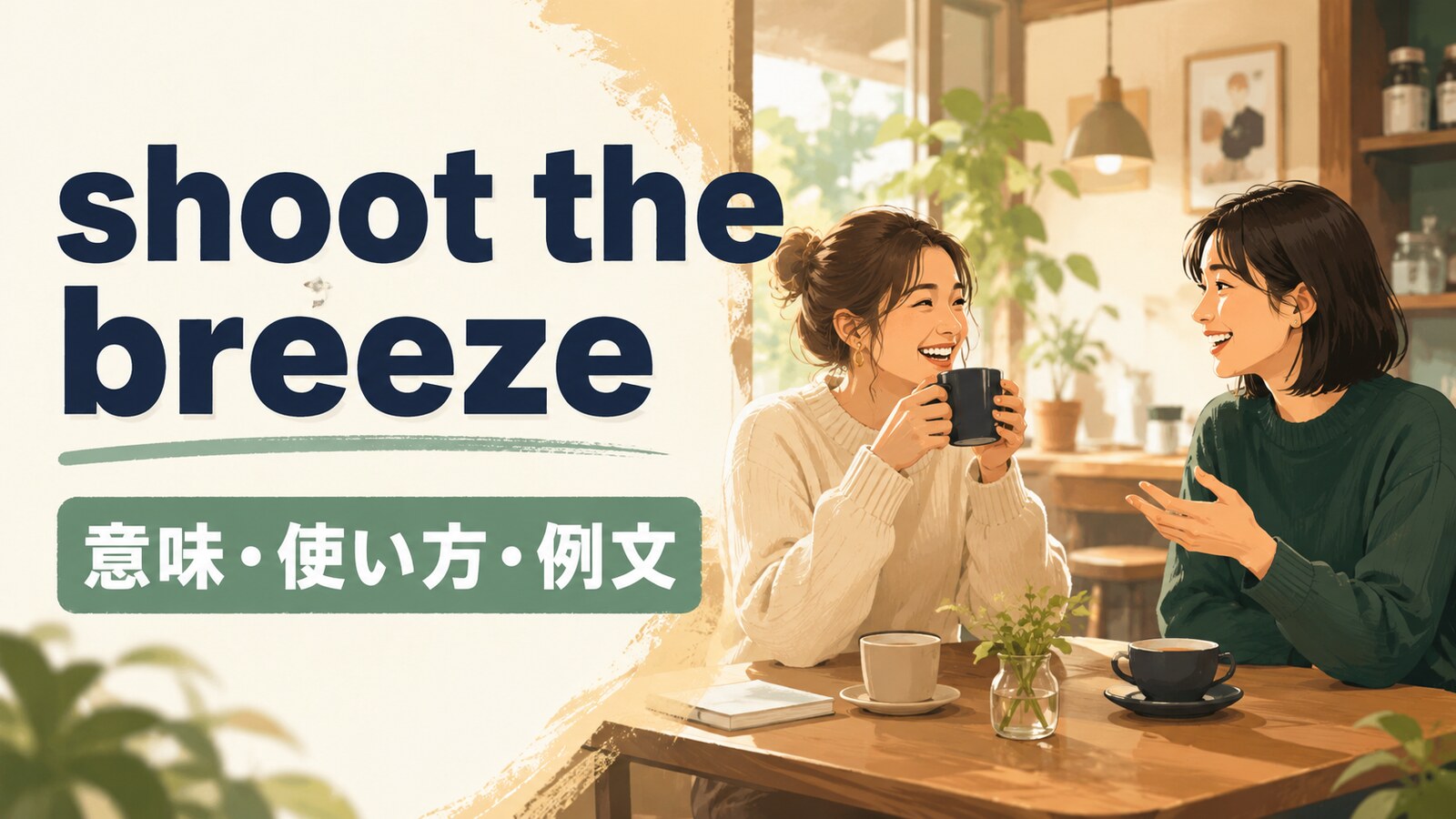 shoot the breezeの意味・使い方・例文を解説するアイキャッチ画像