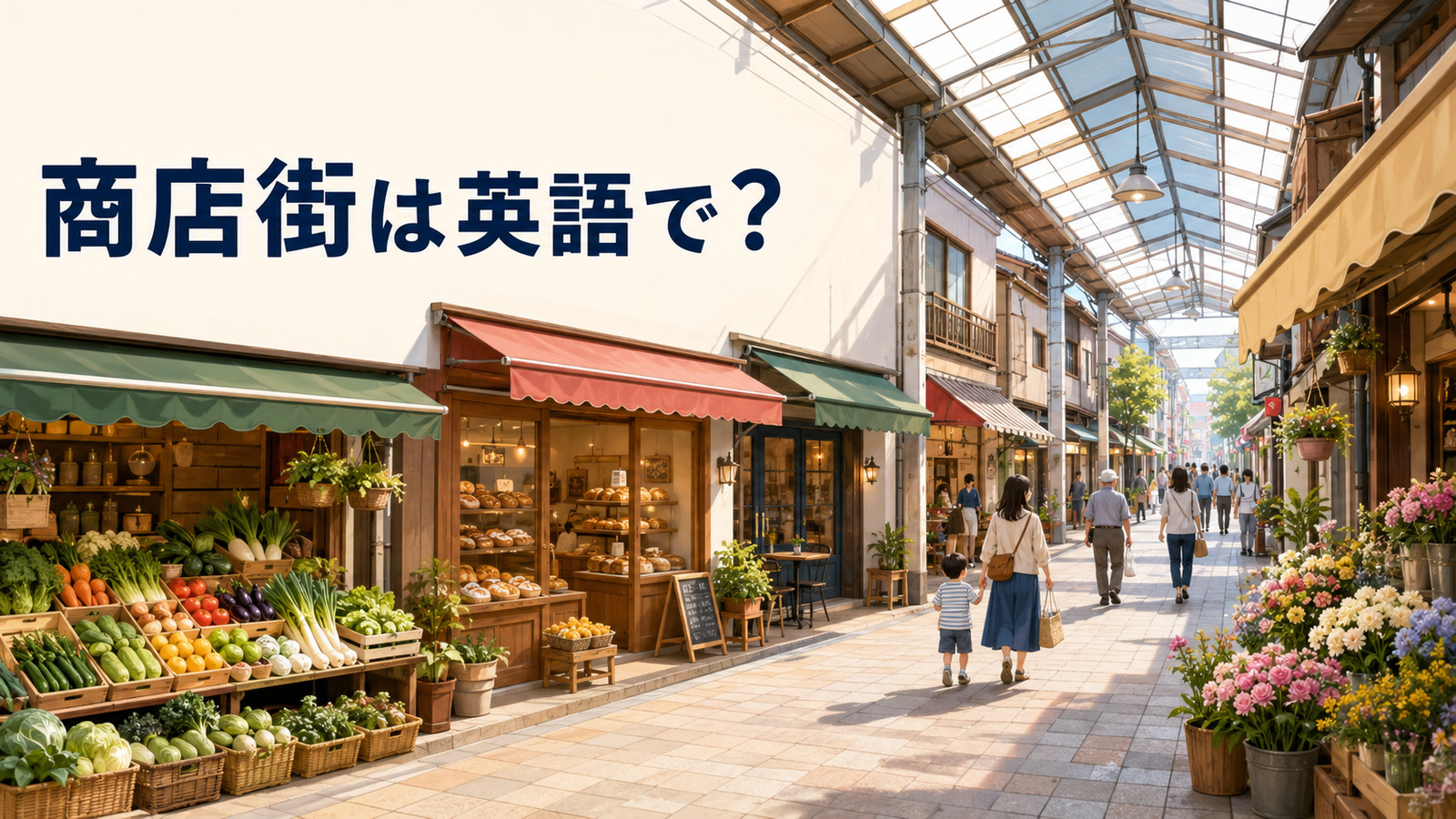 商店街は英語で？shopping street・shopping district・arcadeの違い