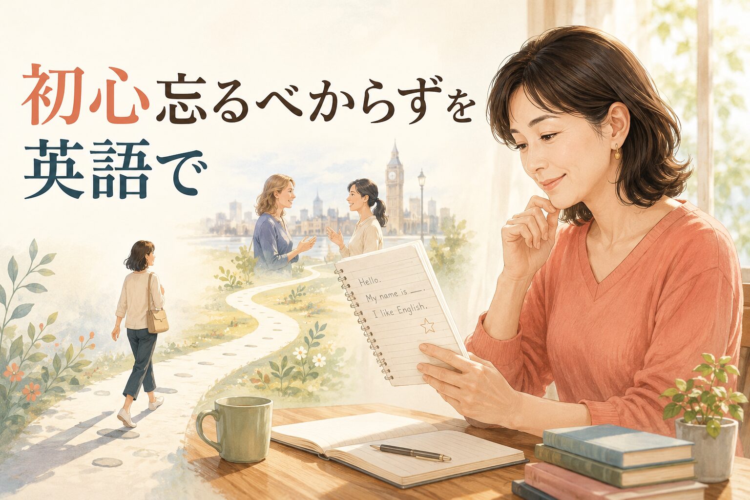 初心忘るべからずを英語で表現するイメージ