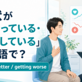 診察で症状が良くなっている・悪化していると英語で伝える患者