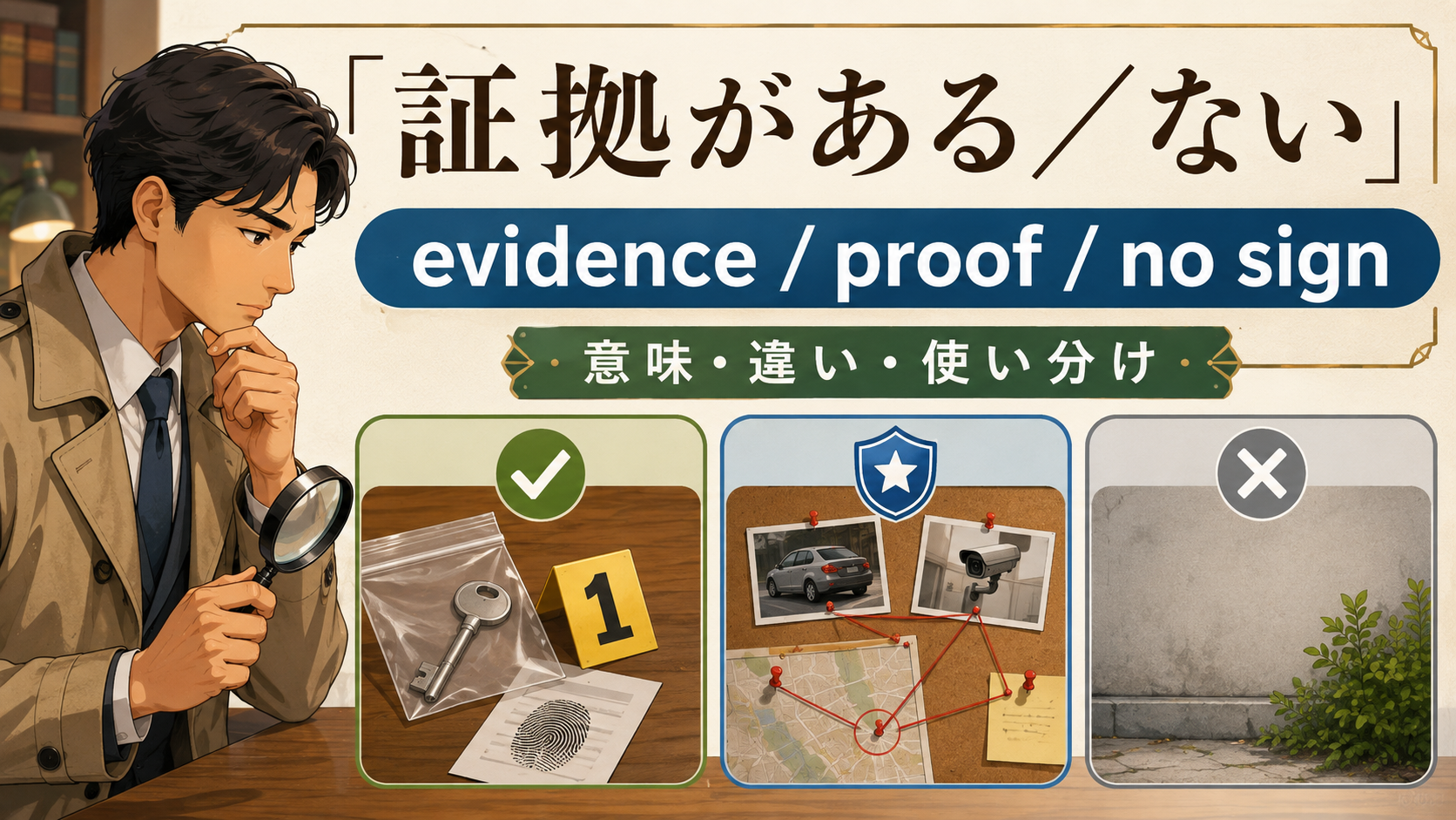 「証拠がある/ない」の英語表現