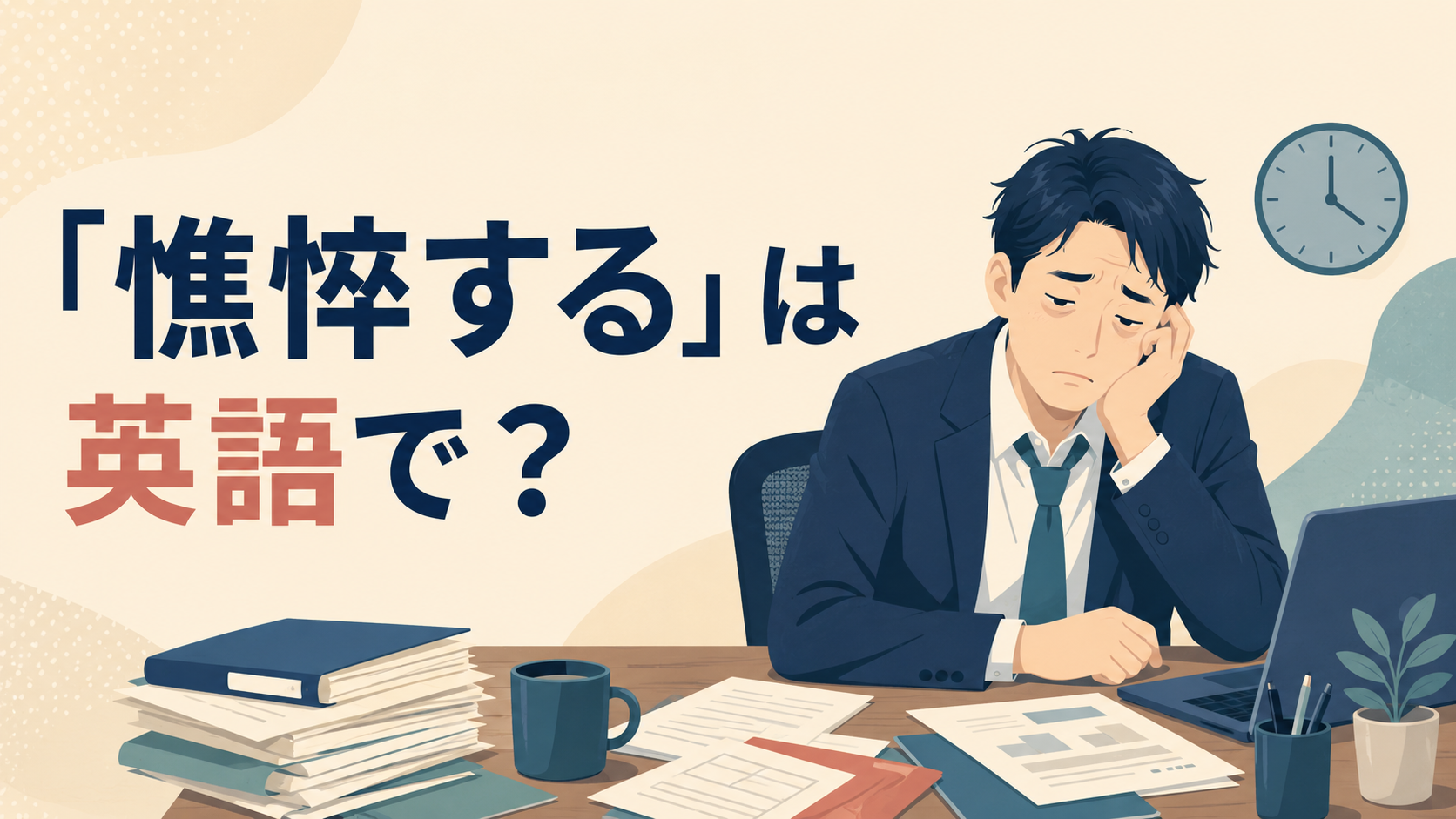 「憔悴する」は英語で？look exhausted・be worn out・look drainedの違い