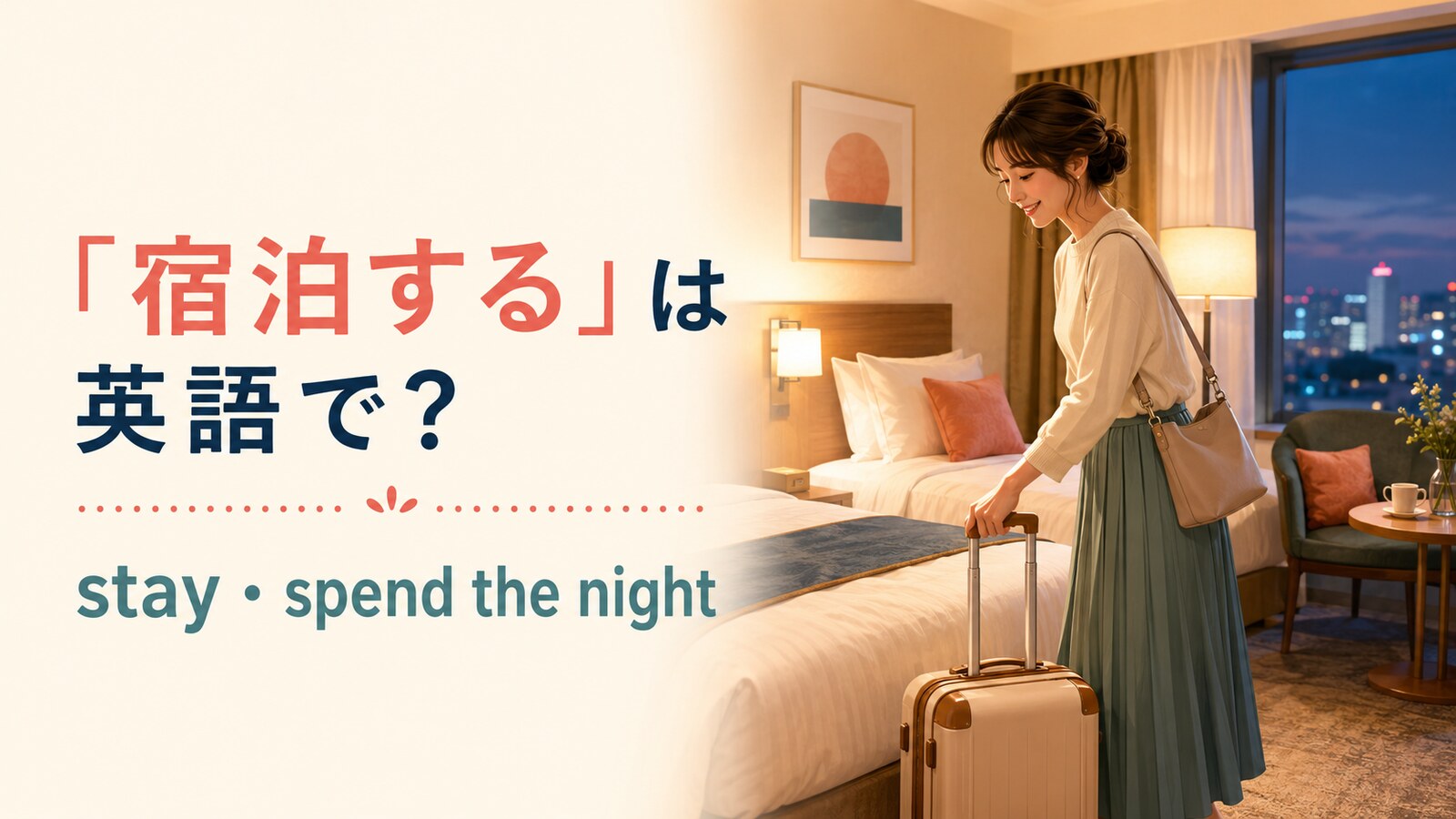 「宿泊する」は英語で?stay・spend the nightの違い