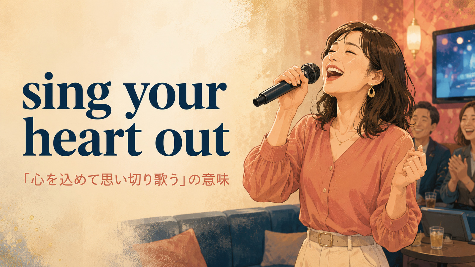 sing your heart outの意味・使い方｜「心を込めて思い切り歌う」の例文