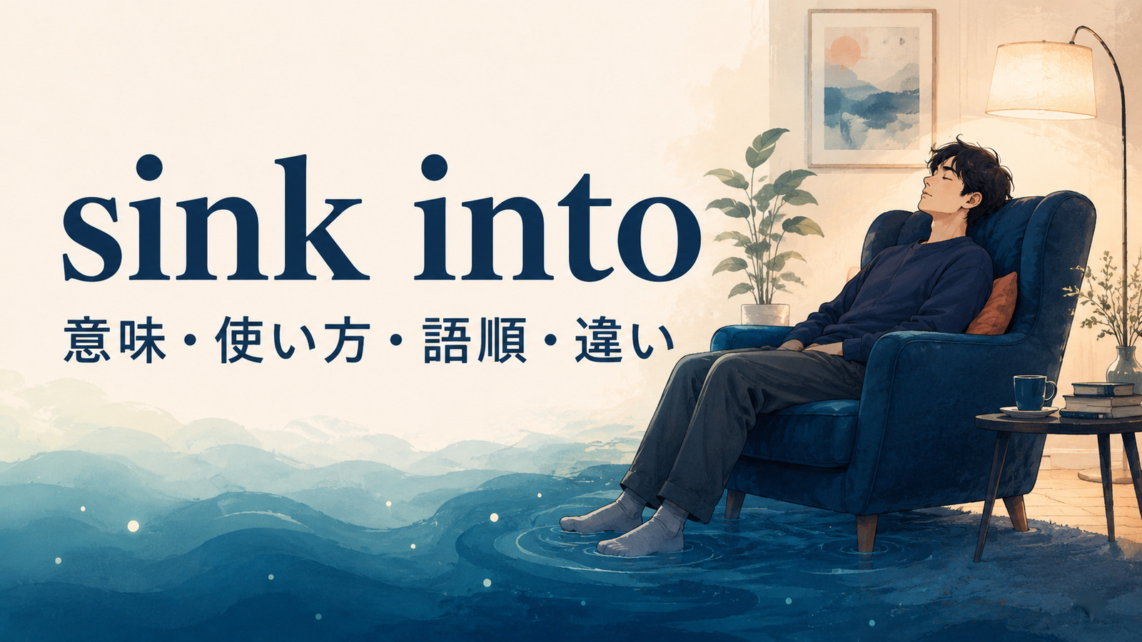 sink intoの意味は？「沈黙・眠り・落ち込みに沈む」の使い方・語順とsink inとの違い