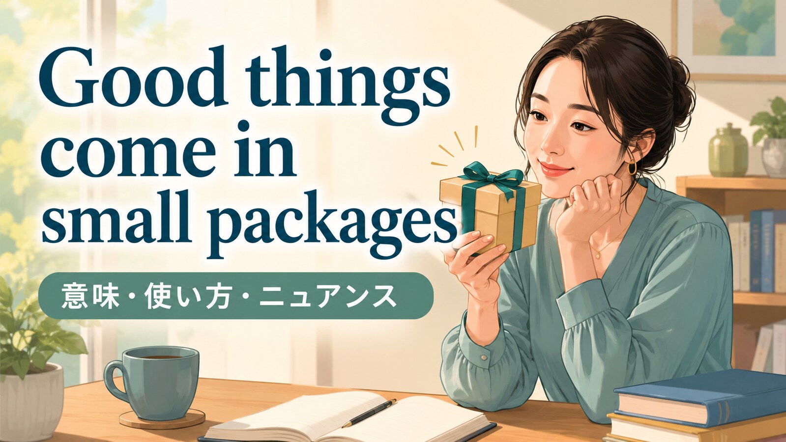 Good things come in small packagesの意味・使い方・ニュアンス