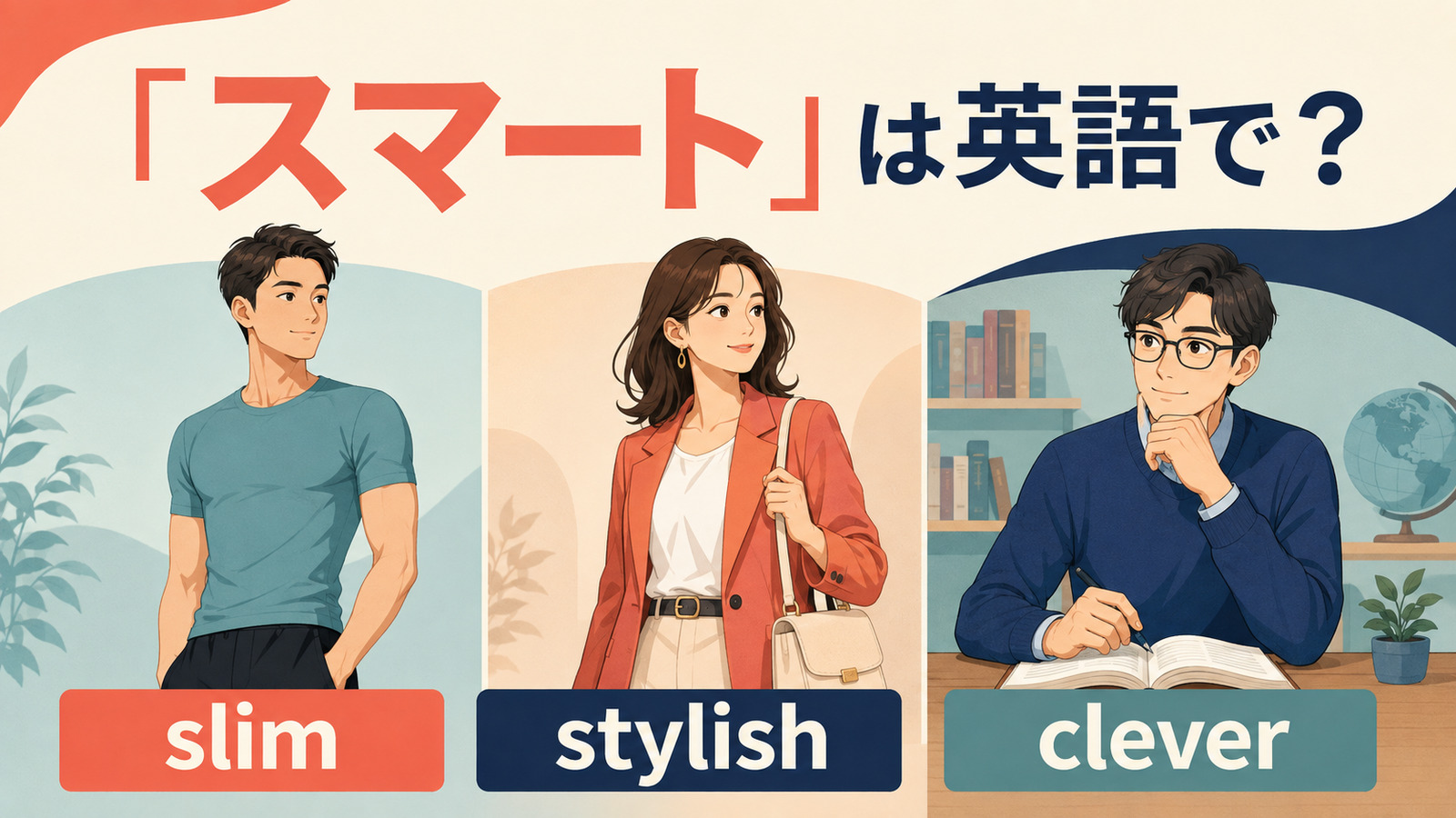 「スマート」は英語で?slim・stylish・cleverとの意味の違い