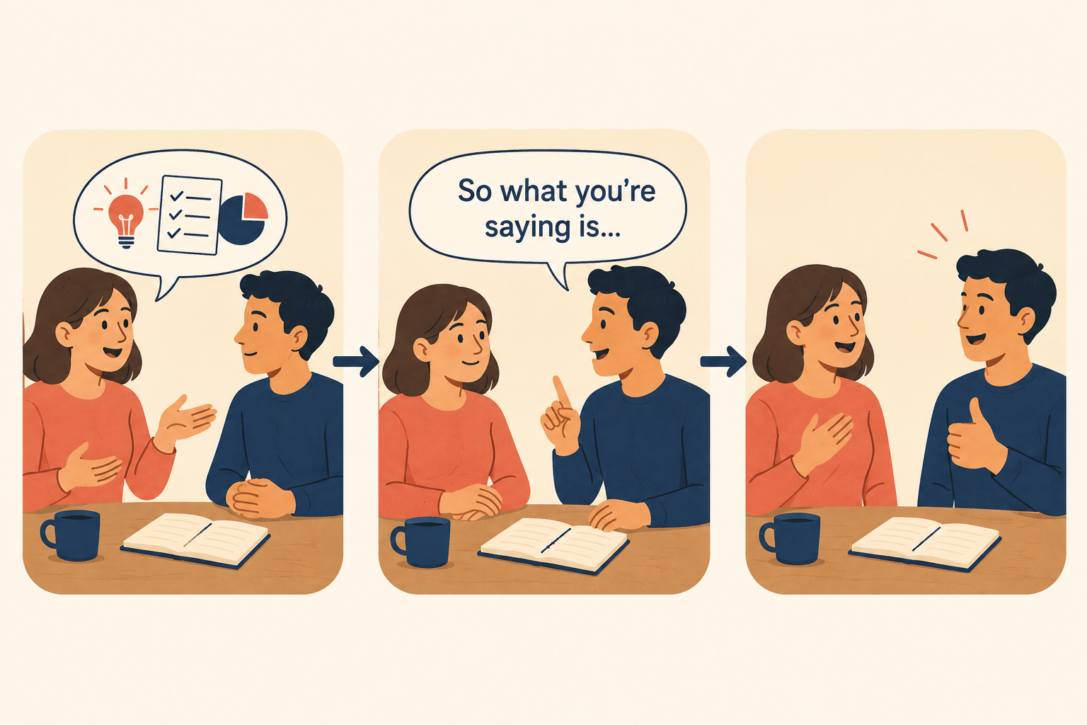 So what you're saying is...を使う会話の流れ