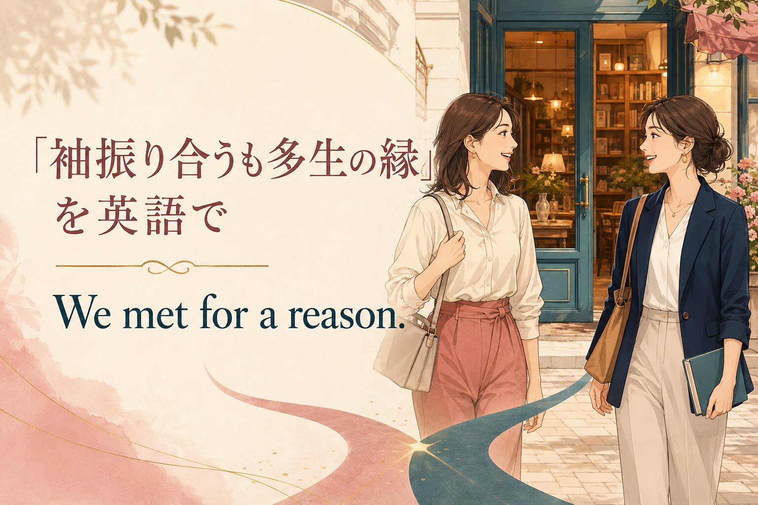 袖振り合うも多生の縁を英語で表す We met for a reason. のアイキャッチ