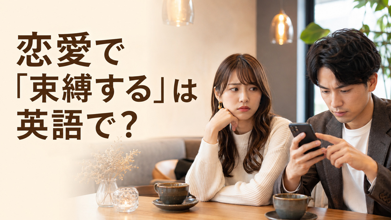 恋愛で「束縛する・束縛される」は英語で？controlling・possessiveの違いと簡単な言い換え