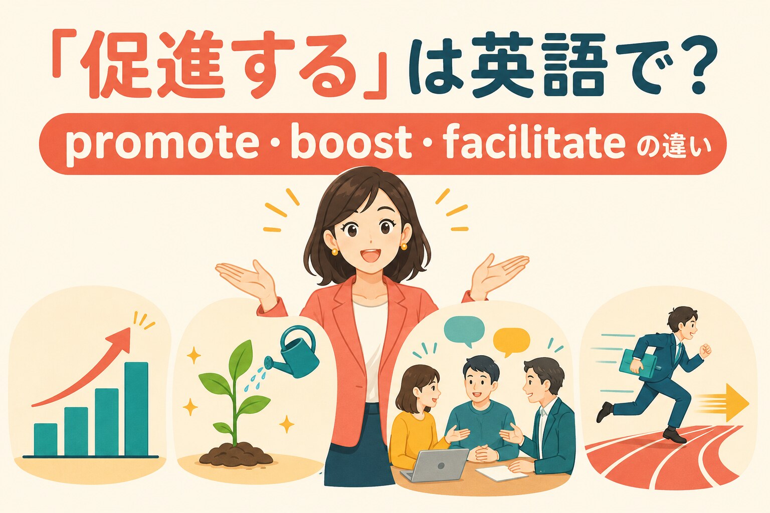 「促進する」の英語 promote・boost・facilitate の違い